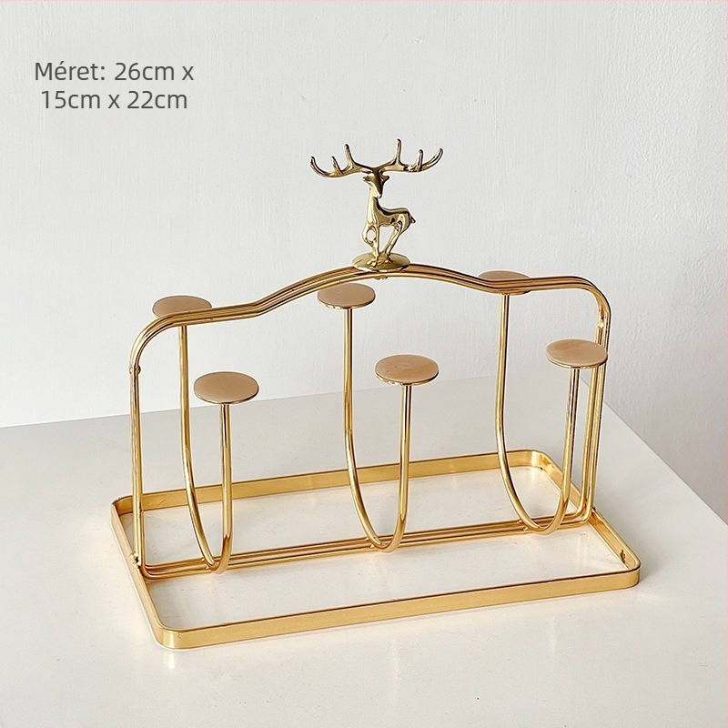 Barx Teáscsésze tartó állvány lecsöpögtető és tároló, függő üvegpohár tartó, modern egyszerű stílus, fúrás nélkül