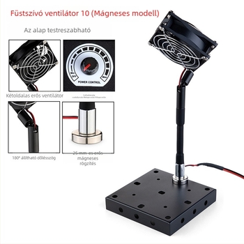 Szakmai szintű forrasztóállomás tartozékokkal, elektromos forrasztó, forraszdrót, nagyító, asztali lámpa, füstelszívó ventilátor, mágneses javító készlet