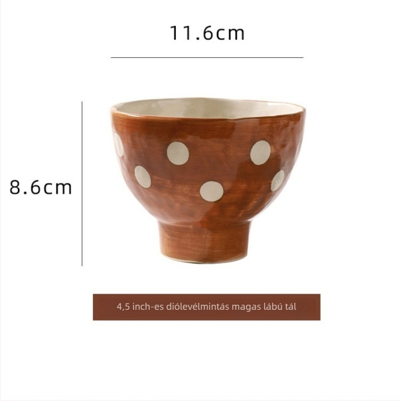 Glaazált kerámia kanál és pohárkészlet, karikatúra minta, koreai stílus, underglaze felület, mikrohullámú sütőben használható.