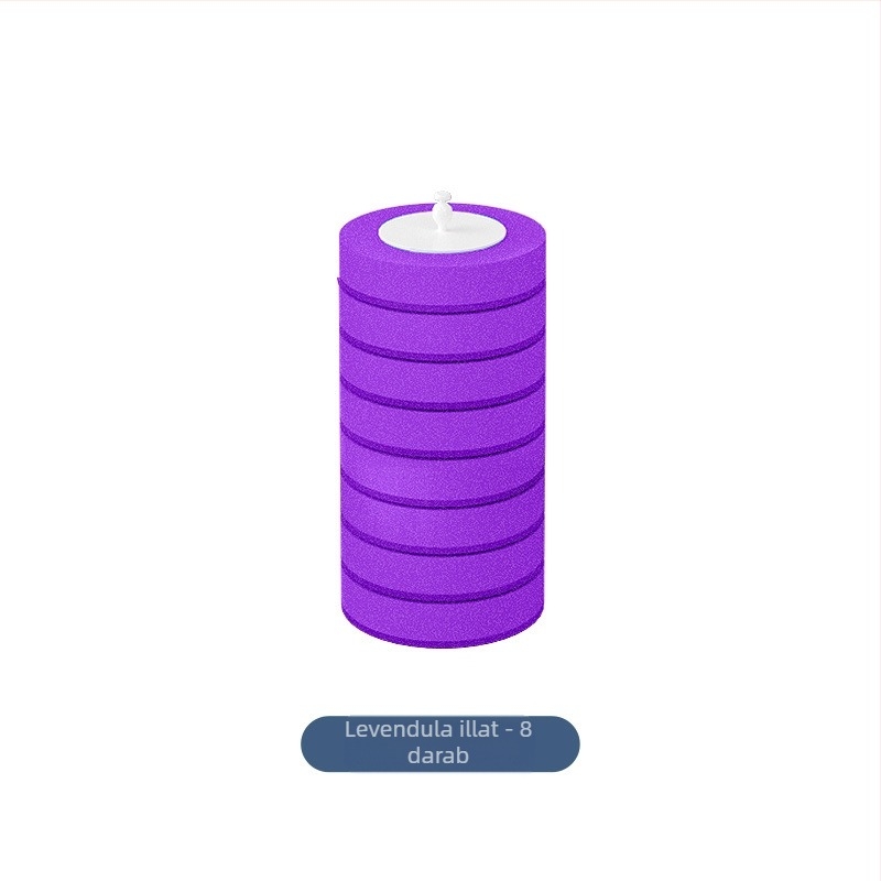 Egyszer használatos WC-tisztító kefe cserélhető fejjel, falra szerelhető készlet, Moss flower, műanyag, tömege 481 g