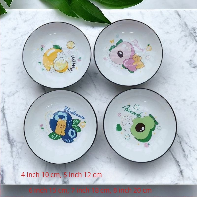 Kerámia mini tál rajzfilm motívummal, skandináv stílus, logónyomtatás lehetséges