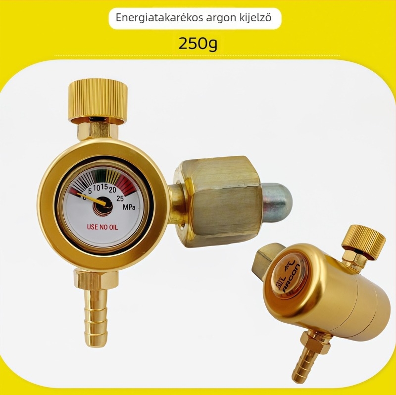 Energiatakarékos mérő oxigénhez, acetilénhez, propánhoz, argonhoz és szén-dioxidhoz; esés elleni védelem; többgáz-kompatibilitás