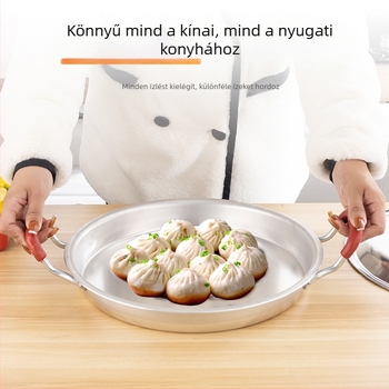Vastagított alumínium serpenyő, tapadásmentes bevonattal, 5 cm mély, öntött alumínium palacsinta serpenyő, gáztűzhelyhez