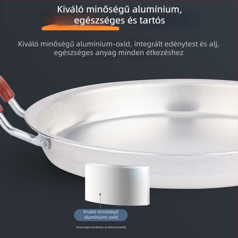 Vastagított alumínium serpenyő, tapadásmentes bevonattal, 5 cm mély, öntött alumínium palacsinta serpenyő, gáztűzhelyhez