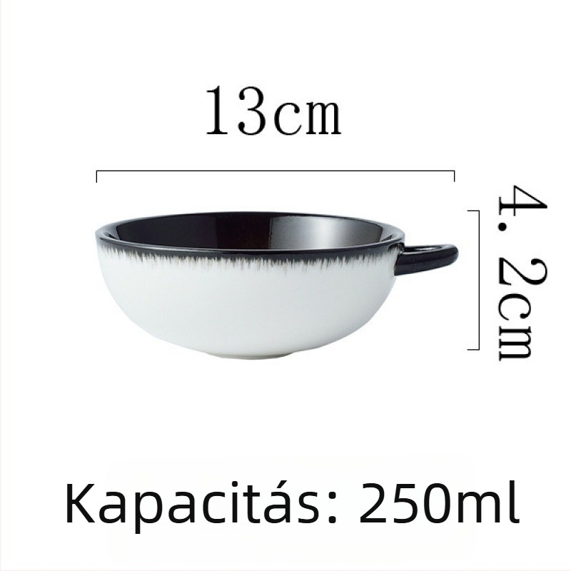 Lapos tányér, kézzel festett kerámia, kör alakú, új kínai stílus