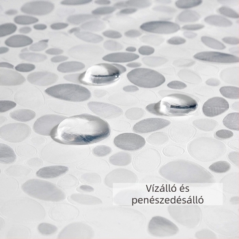 Egyszer használatos téglalap alakú asztalterítő PE műanyagból, kavicsos mintával, vízálló és olajálló.