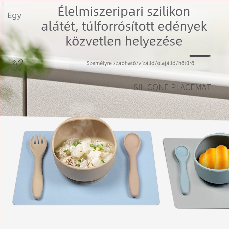 Szilikon étkezési minőségű asztalvédő, hőszigetelő, négyszögletes, testreszabható mintázat
