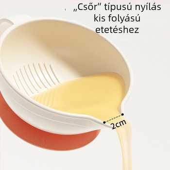 Baba etető tál és kanál készlet, PP anyagú, 3 hónapos kortól