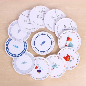 Melamin-porcelánhatású hőszigetelő étkező/konyhai alátét, hőálló, égésvédő, tálak, poharakat, edények és tányérok alátámasztására, ütésálló