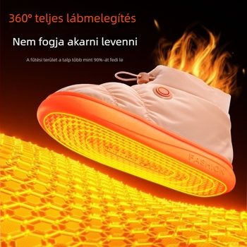Uniszex USB fűtőpapucs, levehető és mosógépben mosható bélésű, elektromos pamut papucs otthonra és irodába