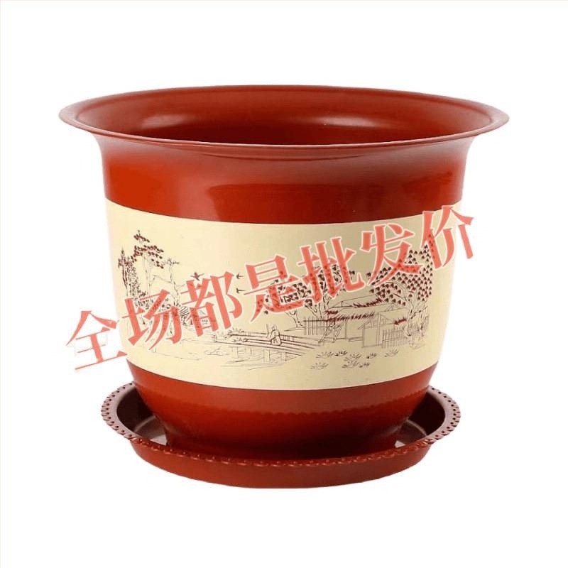 Kerámiából készült virágcserép, légáteresztő, padlóra helyezhető, aranyos stílus