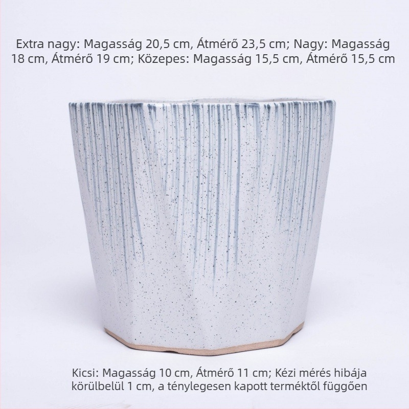 Kerámia virágtartó tálcával, extránagy méret, európai minimalistikus stílus, fehér, szukkulenták és pothos számára