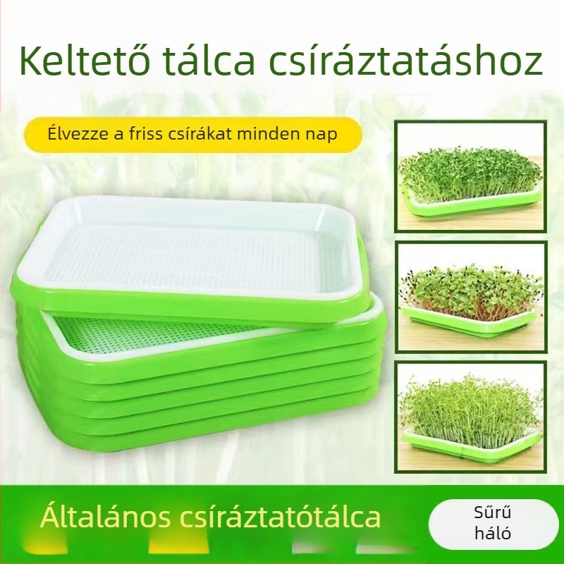 Palántázó tál fokhagyma és macskamenta számára, lélegző, tartós műanyagból, padlón álló kivitelben, otthoni kertészkedéshez