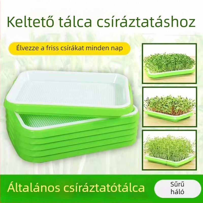 Palántázó tál fokhagyma és macskamenta számára, lélegző, tartós műanyagból, padlón álló kivitelben, otthoni kertészkedéshez