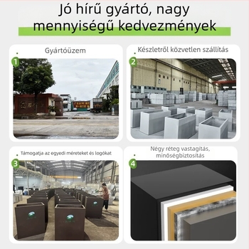 Magnézium-oxid virágcserép/készlet ültetéshez; falra szerelhető, asztali vagy padlóra használható; modern minimalista stílus