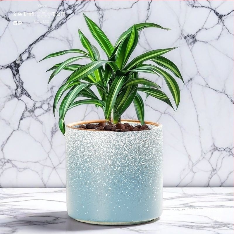 Skandináv stílusú kerámiavirágcserép, nagy átmérő, átmenetes felülettel, Money Tree és Orchidea számára