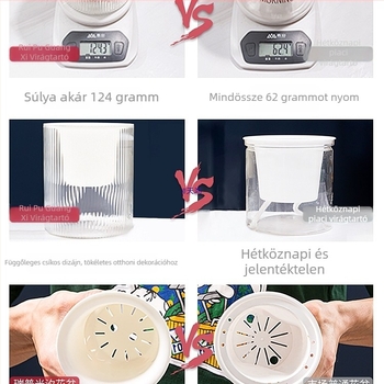 Új önöntöző mini virágtartó hidroponikához, átlátszó műanyag tartó, nordikus stílusban