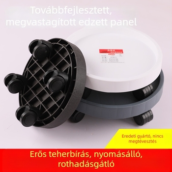 Erős, mozgatható virágcserép tálca kerékkel, teherbíró virág tálca vízgyüjtő tállal, gyantából készült alap görgőkkel, növényállvány