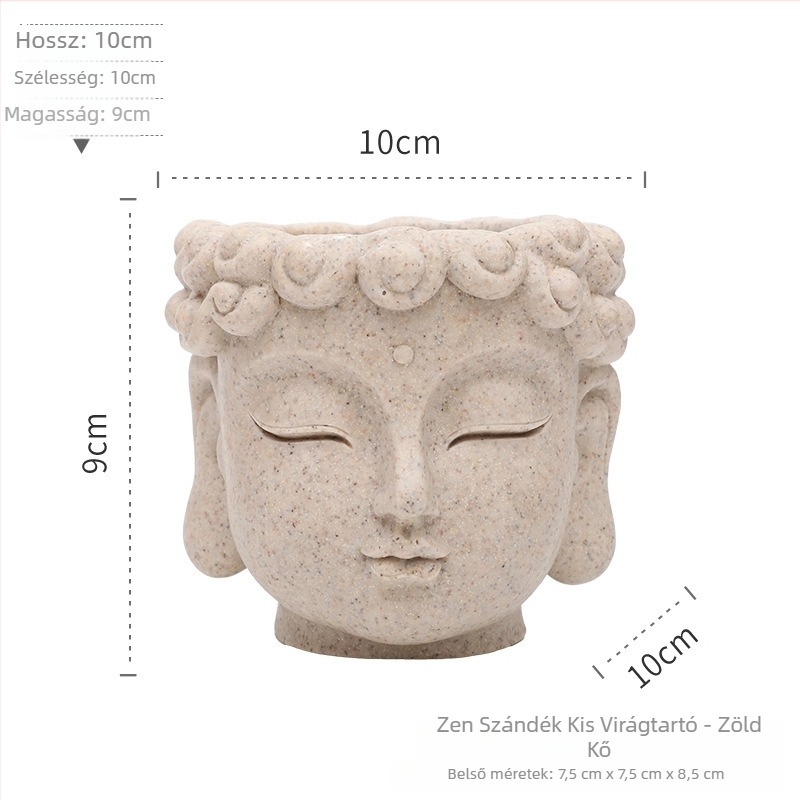 Virágtartó gyantából, asztali vagy padlóra helyezhető, vintage stílus, korrózióálló, tartós