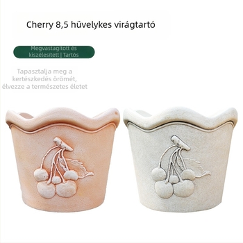 Cseresznyefavirág virágtartó gyantából, domborított mintával, európai stílusú műanyag
