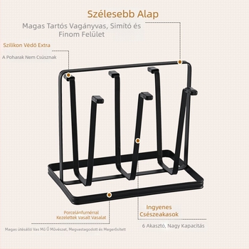 Vasból készült csészetartó, japán stílusú, fúrás nélkül, 320 g