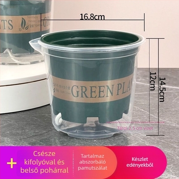 Műanyag virágtartó minimalist design-nal, korrózióálló és strapabíró, falra szerelhető, asztalra tehető vagy padlón álló.