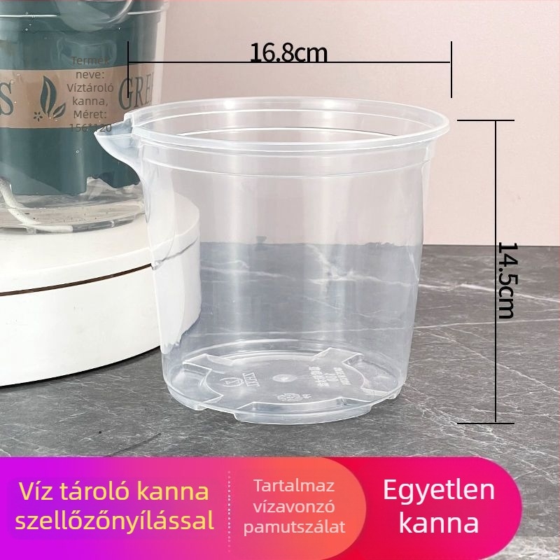 Műanyag virágtartó minimalist design-nal, korrózióálló és strapabíró, falra szerelhető, asztalra tehető vagy padlón álló.