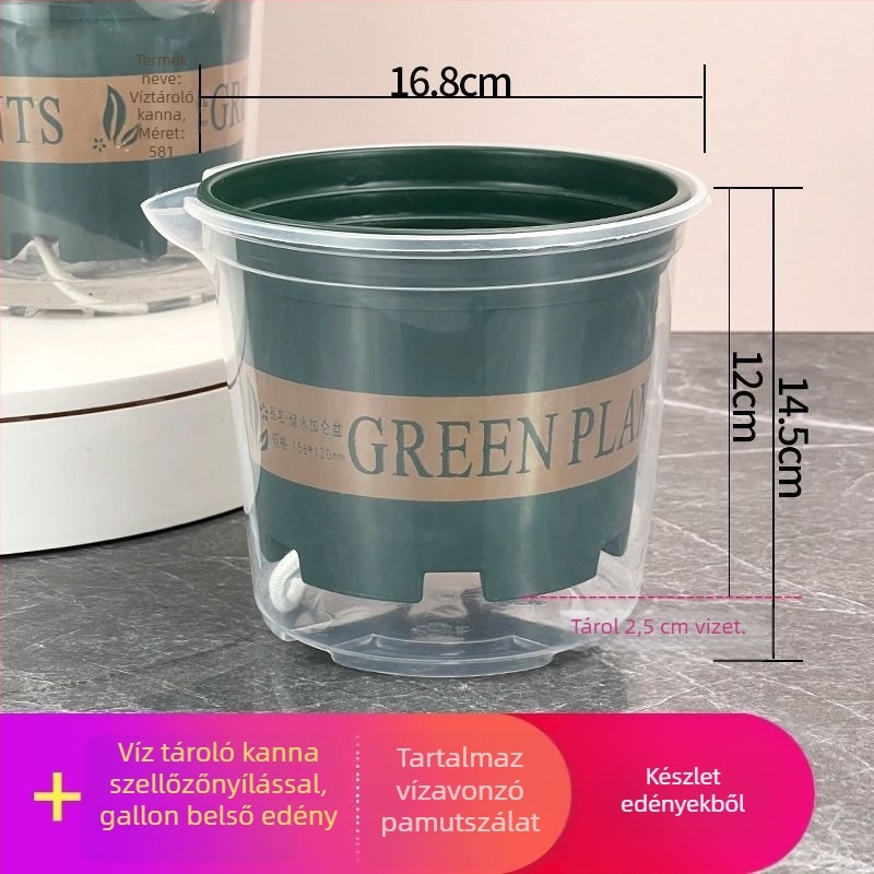 Műanyag virágtartó minimalist design-nal, korrózióálló és strapabíró, falra szerelhető, asztalra tehető vagy padlón álló.