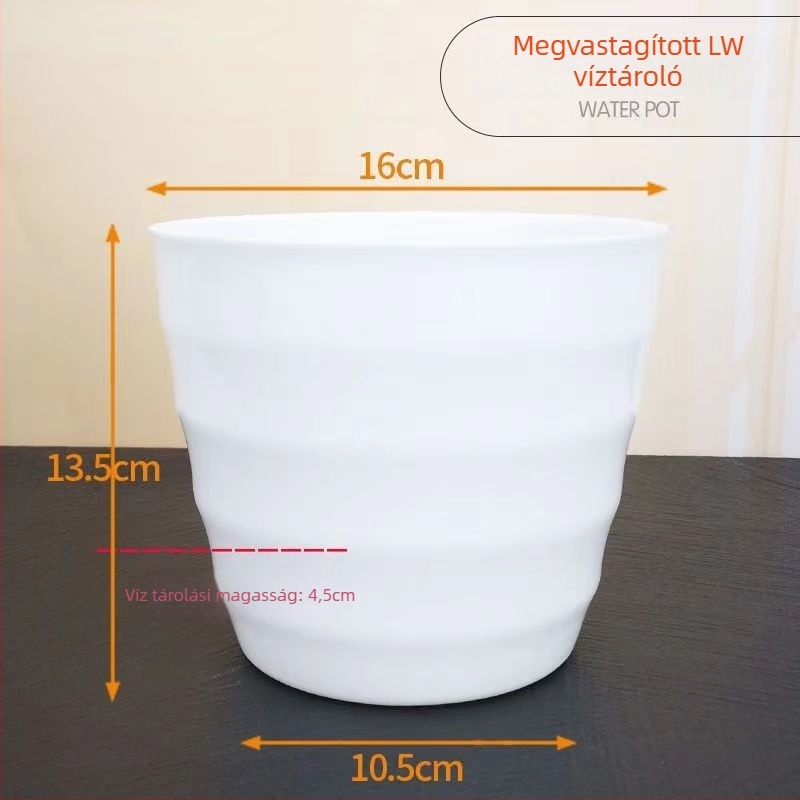 Műanyag virágtartó minimalist design-nal, korrózióálló és strapabíró, falra szerelhető, asztalra tehető vagy padlón álló.
