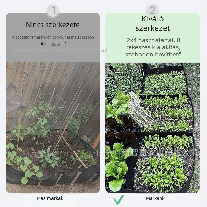 Nyolc rekeszes téglalap alakú ültetőtáska, nemszőtt anyagból