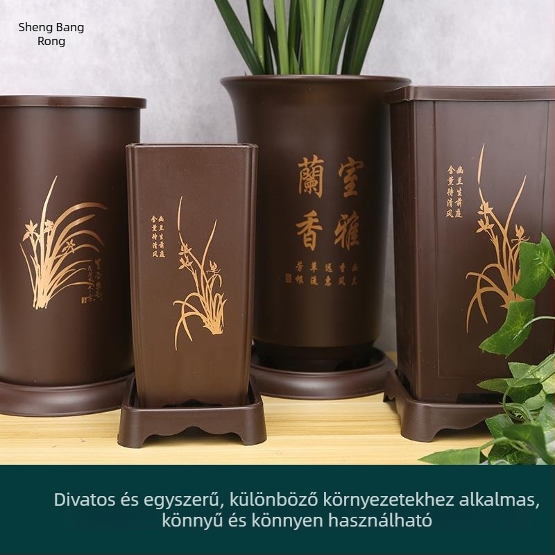 Nem szőtt anyagból készült orchidea-cserép, tartós padlóhasználatra, egyszerű stílus, napégéses feldolgozás