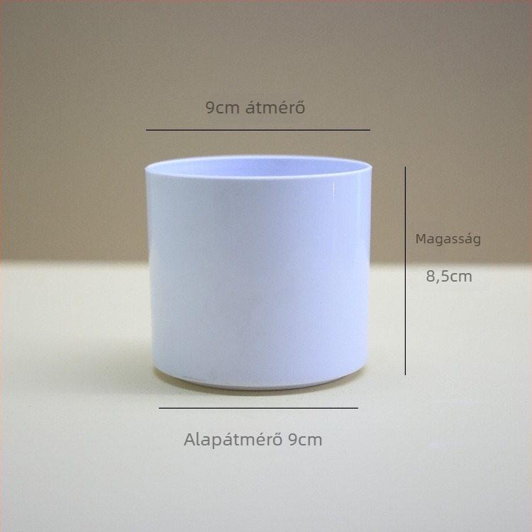 Műanyag növénytartó bel- és kültéri használatra — egyenes hengeres forma, injekciós öntés, csemeteedény