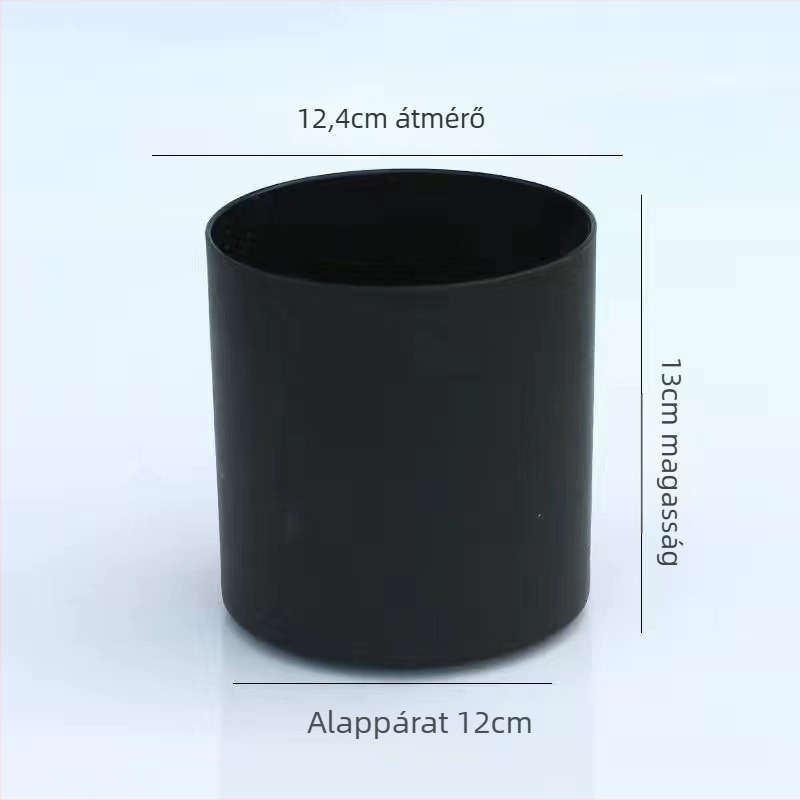 Műanyag növénytartó bel- és kültéri használatra — egyenes hengeres forma, injekciós öntés, csemeteedény