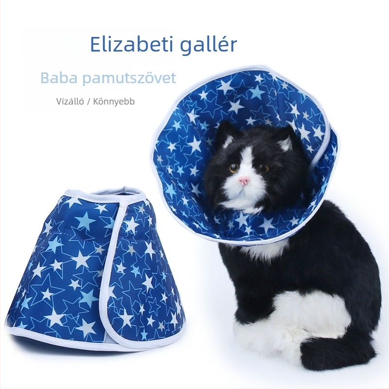 Elizabeth Soft Circle Collar macskák számára – Csillag minta, Szövet anyag, Márka Middall