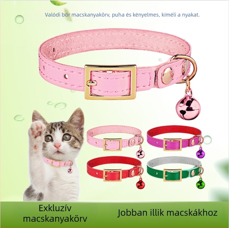 Macska nyakörv csengővel, kis macskáknak és kistestű kutyáknak, nyaksál és macska kapucni, kiegészítő háziállatoknak