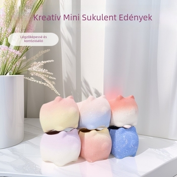 Kaspók sukkulentákhoz kőedényből, légáteresztő, korrózióálló, strapabíró, kézzel készített
