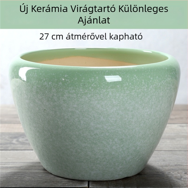 Kerámia virágcserép, extra nagy méretű, skandináv stílus, kreatív, beltéri és kültéri használatra, Money Tree és Pothos számára