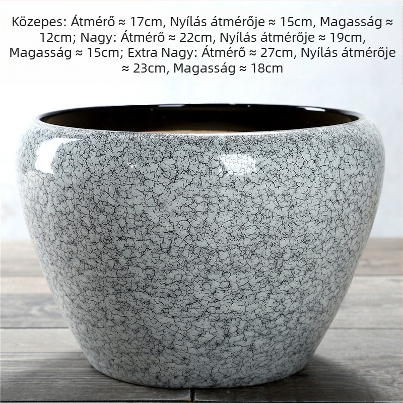 Kerámia virágcserép, extra nagy méretű, skandináv stílus, kreatív, beltéri és kültéri használatra, Money Tree és Pothos számára