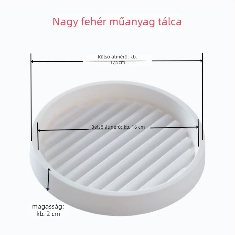 Műanyag virágcserép tálca megvastagított aljjal, vízgyűjtő tál, szukkulensekhez, padlóra helyezhető