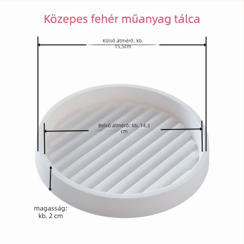 Műanyag virágcserép tálca megvastagított aljjal, vízgyűjtő tál, szukkulensekhez, padlóra helyezhető