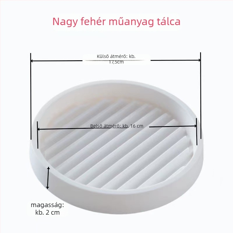 Műanyag virágcserép tálca megvastagított aljjal, vízgyűjtő tál, szukkulensekhez, padlóra helyezhető