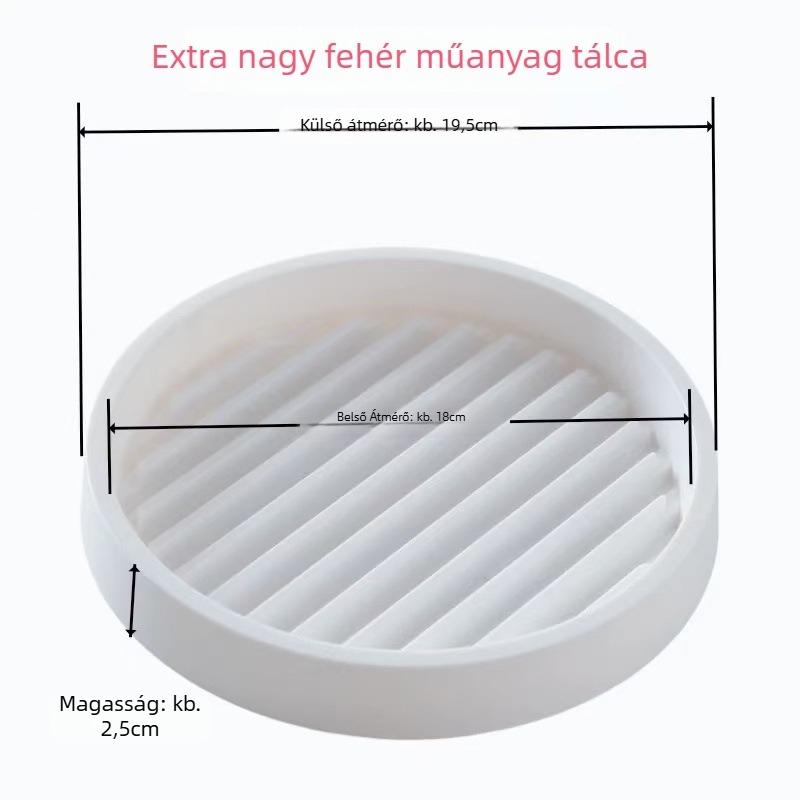 Műanyag virágcserép tálca megvastagított aljjal, vízgyűjtő tál, szukkulensekhez, padlóra helyezhető