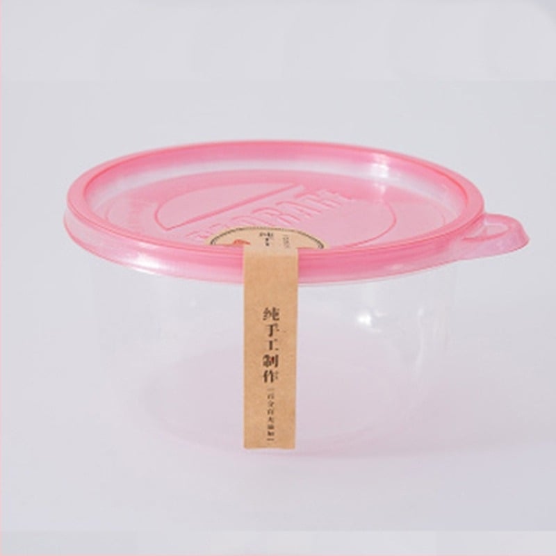 Fedéllel ellátott kerek élelmiszer-tálak, egyszer használatos gyorséttermi dobozok, PP anyagból, 300 készlet dobozonként, mikrohullámú sütőhöz alkalmas