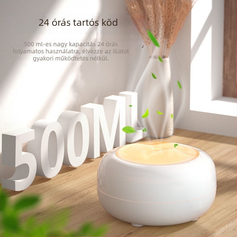 Otthon és iroda számára párásító, levegőtisztítás és aromaterápia, ultrahangos difúzor színes LED-del, USB-ellátás, 0,5–1 L tartály, csendes, 41–60 m²-nek megfelelő