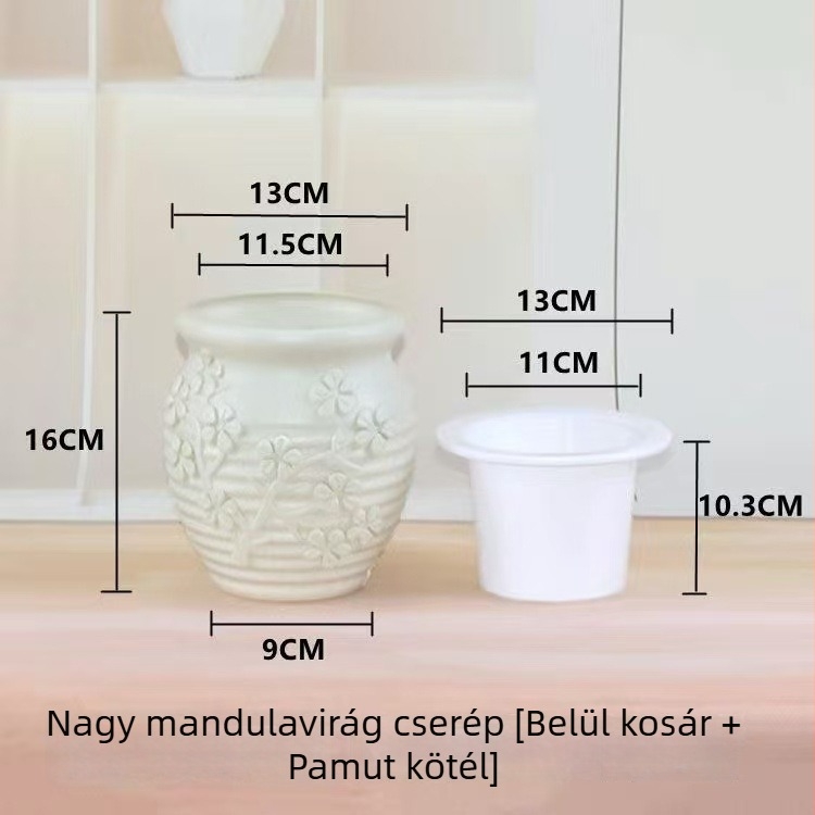 gyantából készült asztali virágtartó, önöntöző, nordic stílusú, irodai és otthoni dekorációhoz.