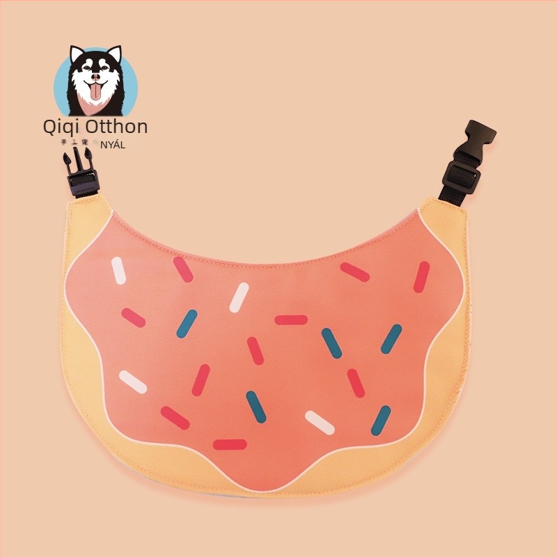 Háziállatok drool bib donuts mintával, vízálló, univerzális, négy évszakos használatra, anyag: poliészter-pamut ponyva