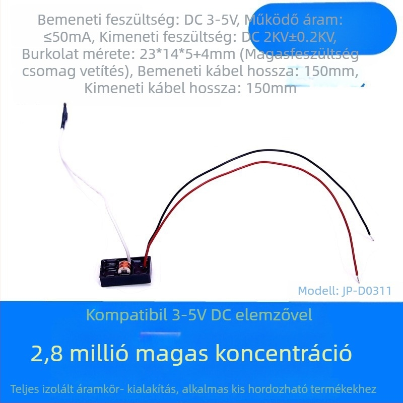 Mini aniongenerátor USB táppalású, 50 m3/h levegőáram, zaj <36 dB, ideális 10 m2 alatti terekhez, mechanikus vezérlés, pollen és allergének eltávolítása