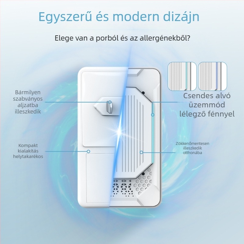 Negatív ionos légtisztító, hordozható asztali modell, mini, szagok és formaldehid eltávolítása
