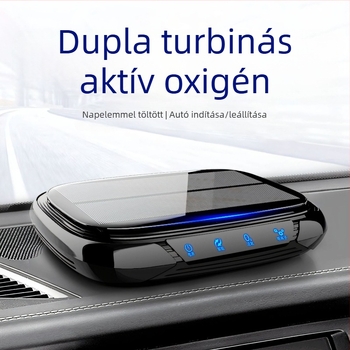 Napsugár-energiával működő autó belső levegőtisztító, negatív ionok, ózon, formaldehid eltávolítás, aromaterápia