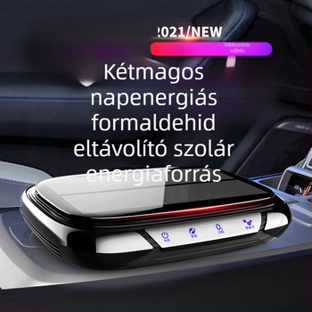 Napsugár-energiával működő autó belső levegőtisztító, negatív ionok, ózon, formaldehid eltávolítás, aromaterápia